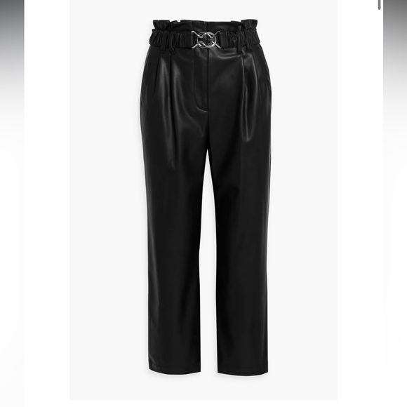 DEREK LAM 10 CROSBY Belted faux leather straight-leg pants - Picture 6 of 7